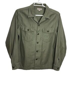 Wallace & Barnes Utility Jacket Men’s Medium Khaki Cotton Military Chore Coat
